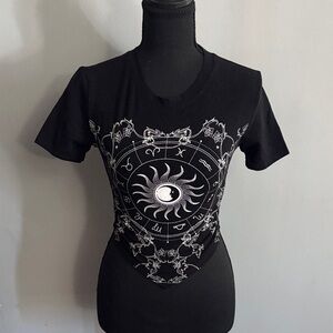 Forever 21 Black Zodiac Graphic Tee